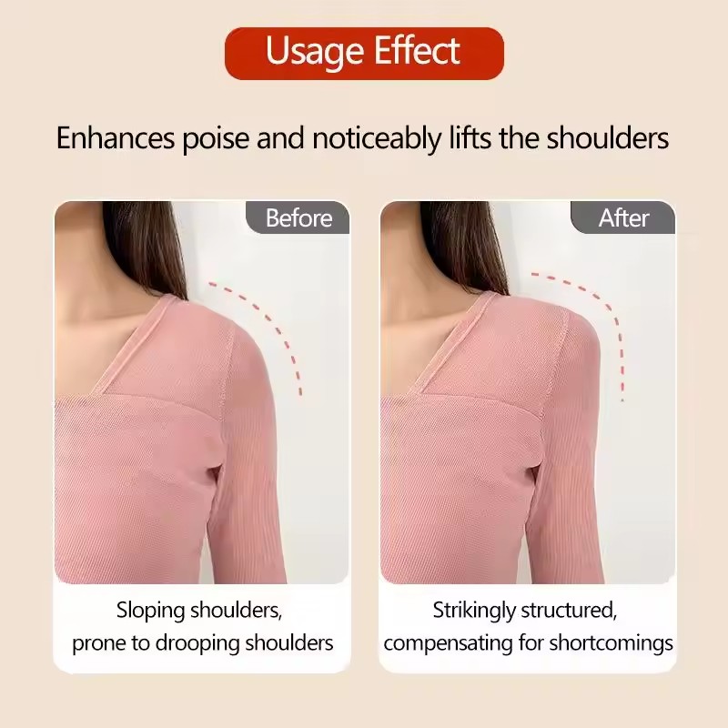 1 Pair Silicone Shoulder Pads Invisible Right-angle Shoulder Pads Enlarged And Thickened Shoulder Pads