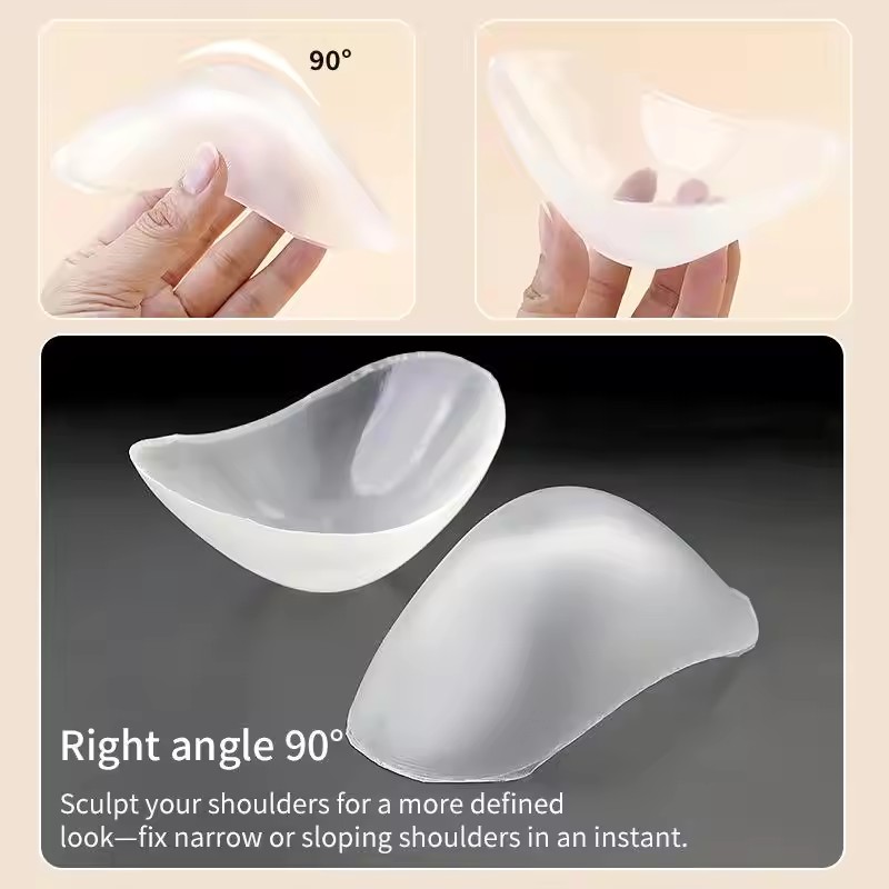 1 Pair Silicone Shoulder Pads Invisible Right-angle Shoulder Pads Enlarged And Thickened Shoulder Pads