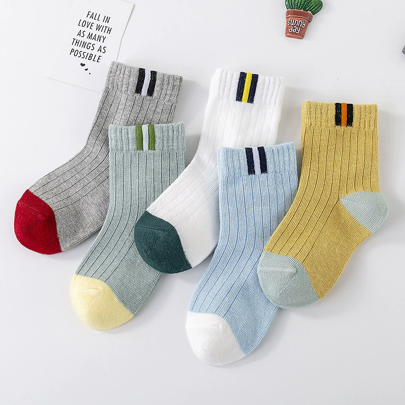 5Pairs/lot 2-9Y Baby Socks Summer Cotton Color Patchwork Kids Socks Colorful Girls Mesh Cute Newborn Boys Toddler Socks Baby