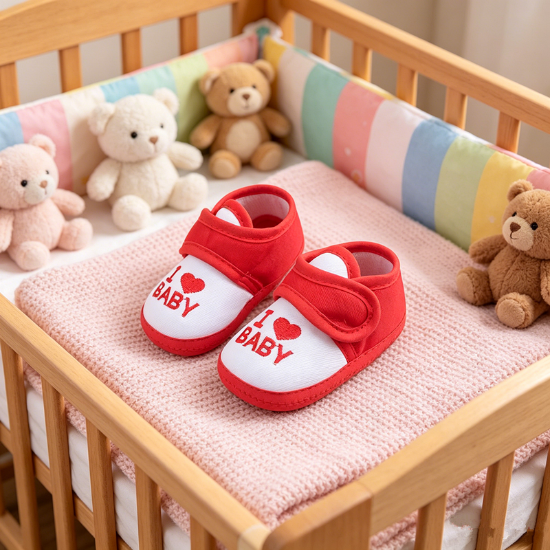 Cotton Bottom Baby Sneakers Anti-Slip Kids Soft Soled Shoes Spring Autumn Newborn First Walkers 0-1 Children Crib Shoe Footwear