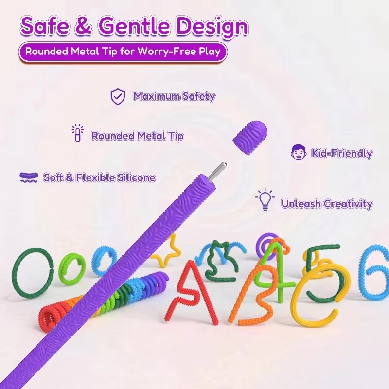 8pcs EDC Fidget Sensory Sticks Toys, Worry Balls Autism Calming Kid Adults Anxiety Relief Stress Sensory Toy, Christmas Gifts