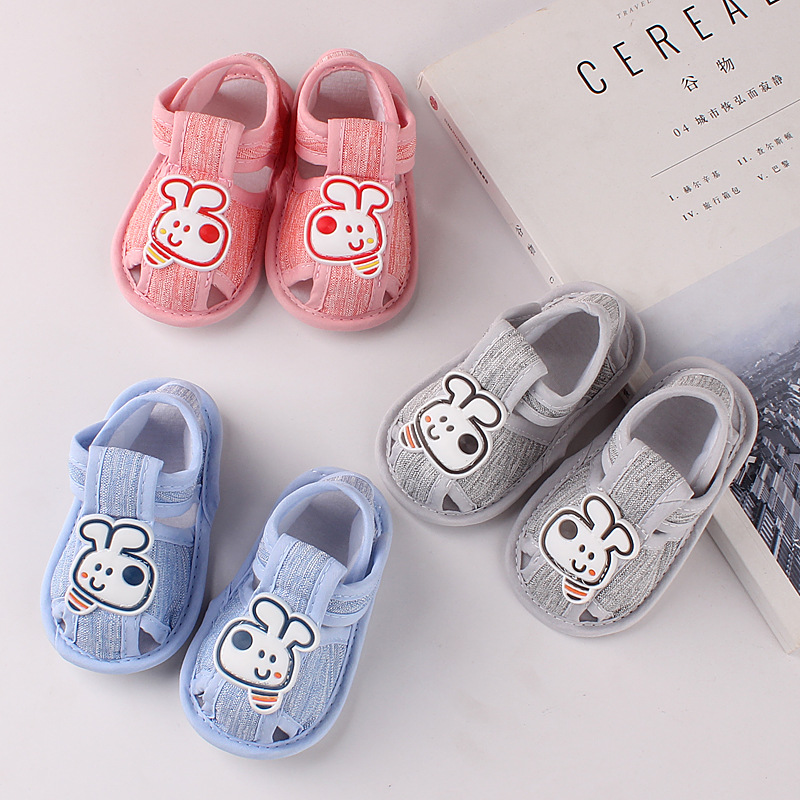 Cartoon Cute Print Baby Sandals Summer Soft Sole Breathable Anti-Slip First Walker Shoes Infant Kids Comfortable Footwear