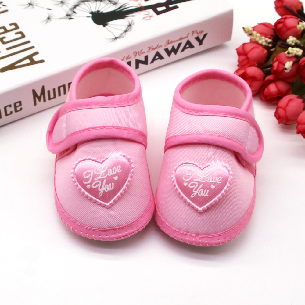 0-12Months Infant Girls Heart Walking Shoes Cute Comfortable shoes for baby girls Non Slip Infant Flats Shoes