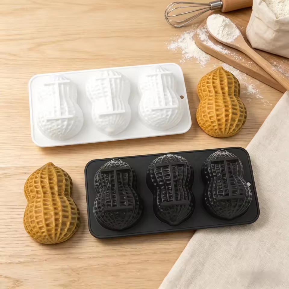 1Pc Peanut Nut Shaped Silicone Mold Heat Resistant Mousse Cake Chocolate Cookie Baking Mold for DIY Pastry Kitchen Baking Tools