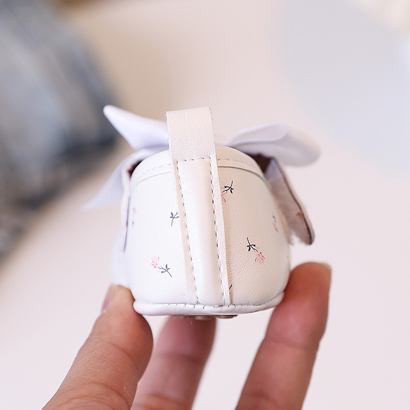 Baby Shoes Spring and Autumn new Style 0-1 Year old Female Baby Princess Shoes Cow Tendon Sole Breathable Walking Single Shoe
