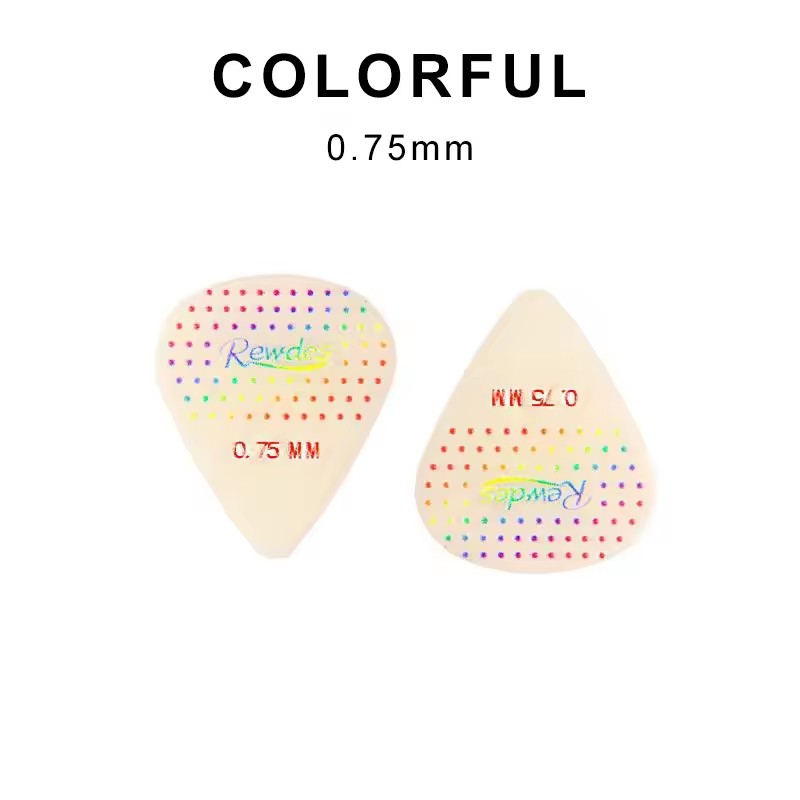 3Pcs Luminous Non-slip Guitar Picks 0.75mm Thick Dotted Plectrums for Acoustic Electric Guitar Instrument Parts