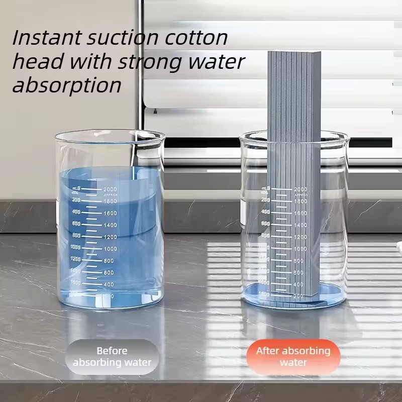 Multi-Functional Mini Mop | Retractable Wet/Dry Mop for Kitchen, Bathroom, Car | Durable Plastic | Compact & Home Cleaning Tool​