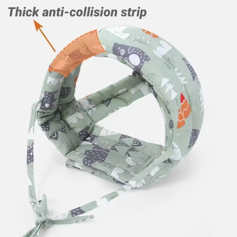 Comfortable Adjustable Baby Protection Hat Breathable Safety Anti-collision Hat Soft Cartoon Head Protection Headgear Toddler