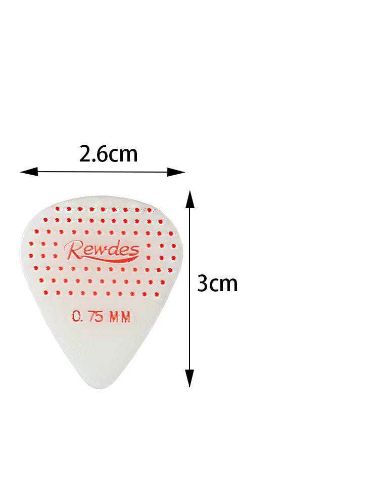 3Pcs Luminous Non-slip Guitar Picks 0.75mm Thick Dotted Plectrums for Acoustic Electric Guitar Instrument Parts