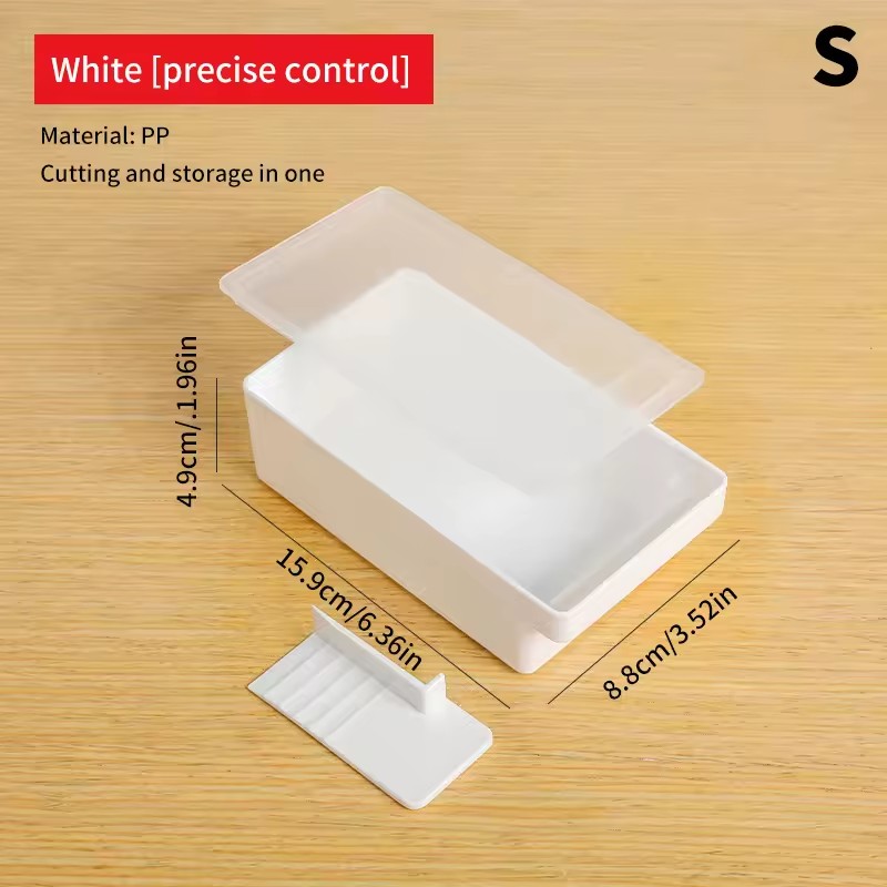 Butter Cheese Storage Box Butter Cutter Box With Lid And Knife Countertop Butter Keeper For Refrigerator Kitchen
