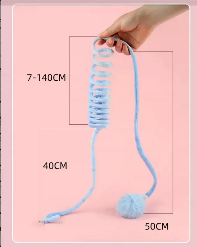 Cat Spring Toys, Self-Play Hanging Stretchable Cat Spring，Cat Toys for Indoor Cats Kitten Chasing and Playing