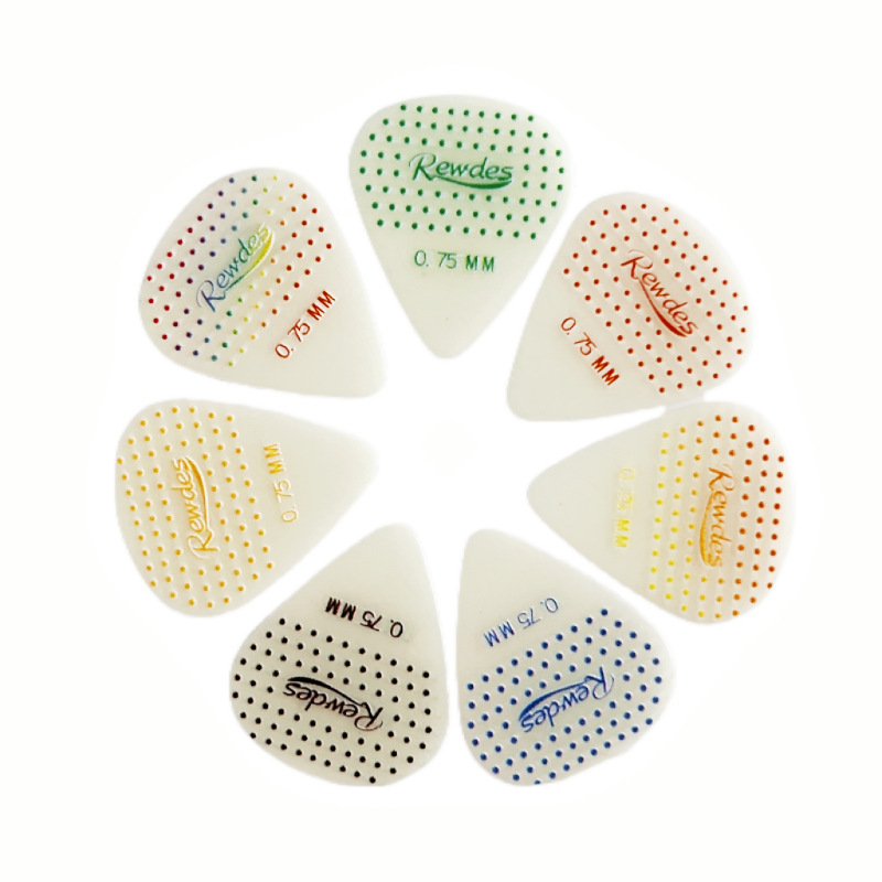 3Pcs Luminous Non-slip Guitar Picks 0.75mm Thick Dotted Plectrums for Acoustic Electric Guitar Instrument Parts