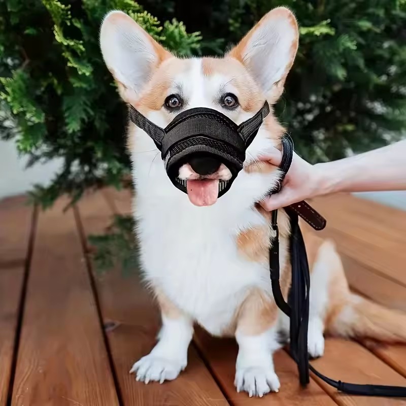Soft Dog Muzzle Breathable Mesh Muzzle for Small Medium Large Dog Mouth Cover, Adjustable Muzzles To Prevent Biting Barking Dogs