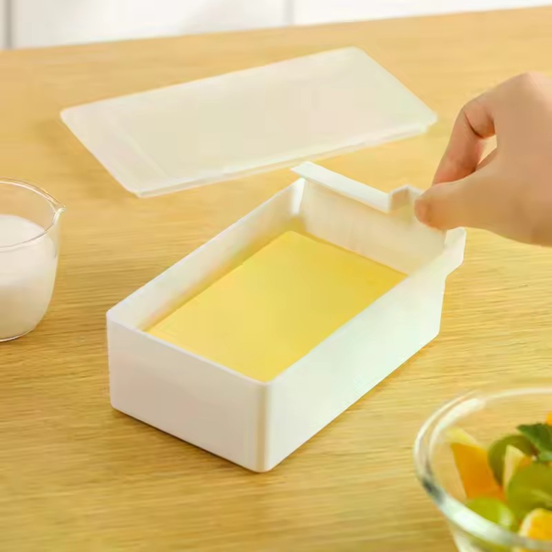 Butter Cheese Storage Box Butter Cutter Box With Lid And Knife Countertop Butter Keeper For Refrigerator Kitchen