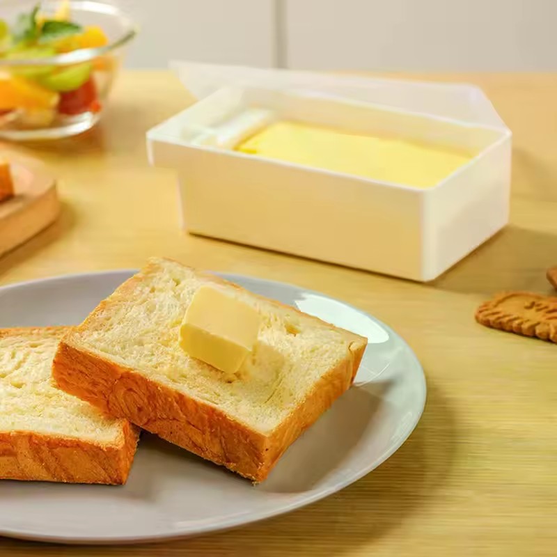 Butter Cheese Storage Box Butter Cutter Box With Lid And Knife Countertop Butter Keeper For Refrigerator Kitchen