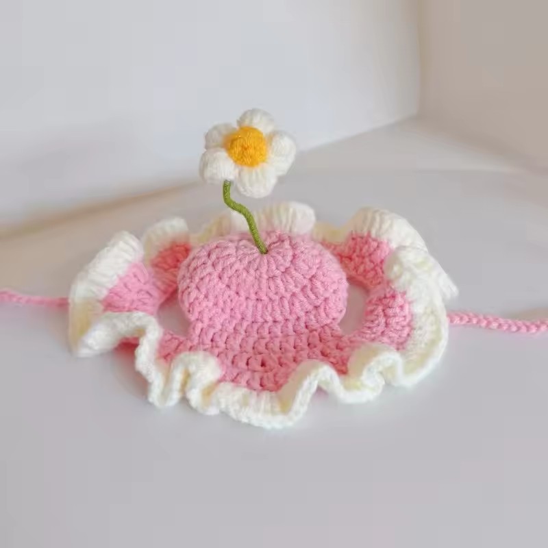 Cute Refined Cat Hat Elastic Autumn Winter Pet Puppy Kittens Knitted Headgear Party Photo Shooting Props Decoration Pets Costume
