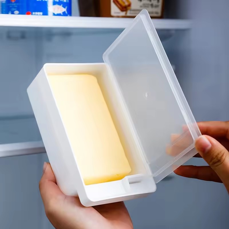 Butter Cheese Storage Box Butter Cutter Box With Lid And Knife Countertop Butter Keeper For Refrigerator Kitchen