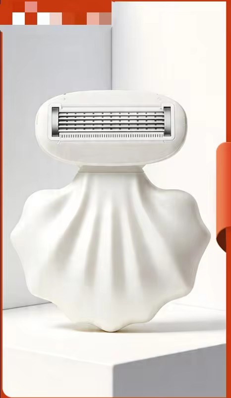 Portable Shell Razor for Women 360° Rotating Head Body Hair Remover for Legs Underarms Bikini Travel Shaving Tool