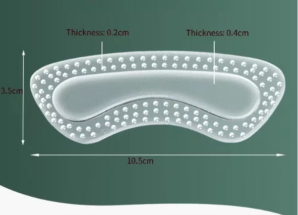 1Pair Heel Protectors Women Silicone Cushion Foot Care Products Non Slip Shoe Pads for High Heels Adjustable Size Insoles