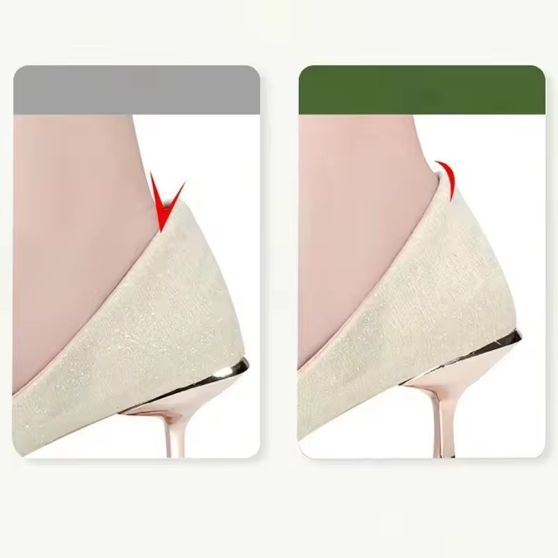 1Pair Heel Protectors Women Silicone Cushion Foot Care Products Non Slip Shoe Pads for High Heels Adjustable Size Insoles