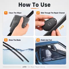 2Pcs Car Wiper Service Tool Automotive Wiper Repair Rubber Strip Grinder Wiper Blade Rubber Strip Repair Auto Wiper Cutter Cleaning