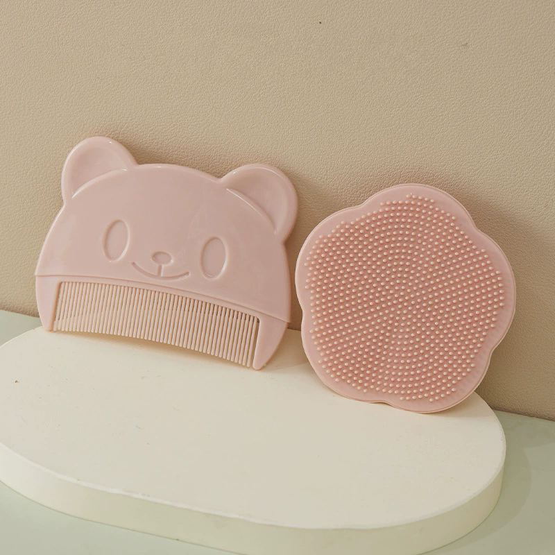 2Pcs Baby Care Accessories Fetal Head Infant Bathing Soft Fat Comb Comb Newborn Hair Cleaning Supplies Infant Comb Head Massager