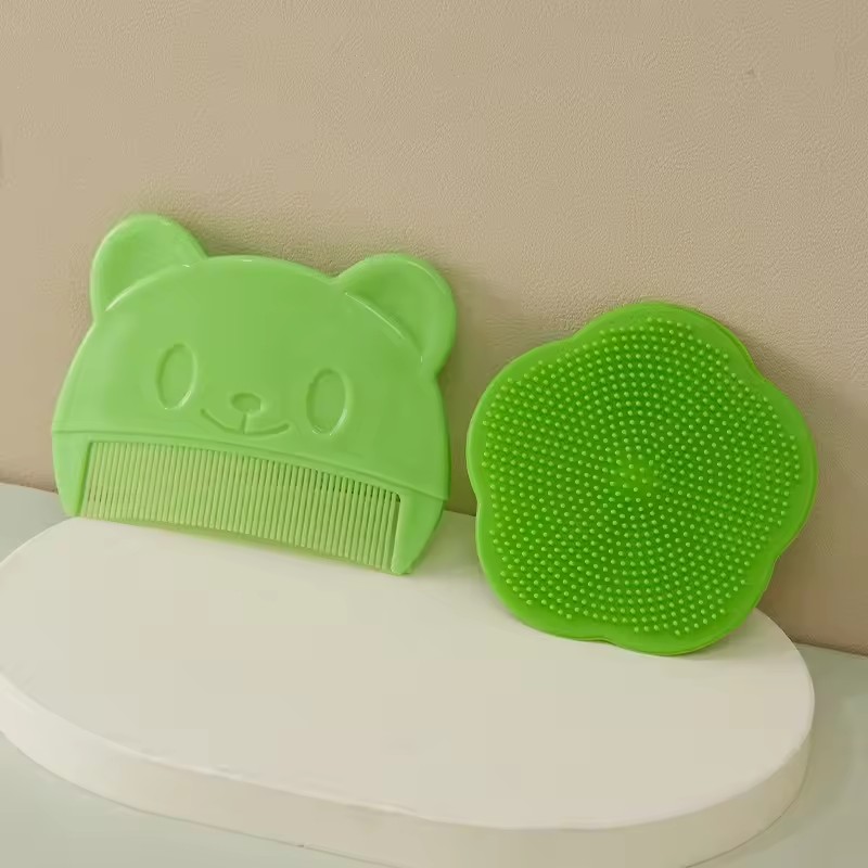 2Pcs Baby Care Accessories Fetal Head Infant Bathing Soft Fat Comb Comb Newborn Hair Cleaning Supplies Infant Comb Head Massager