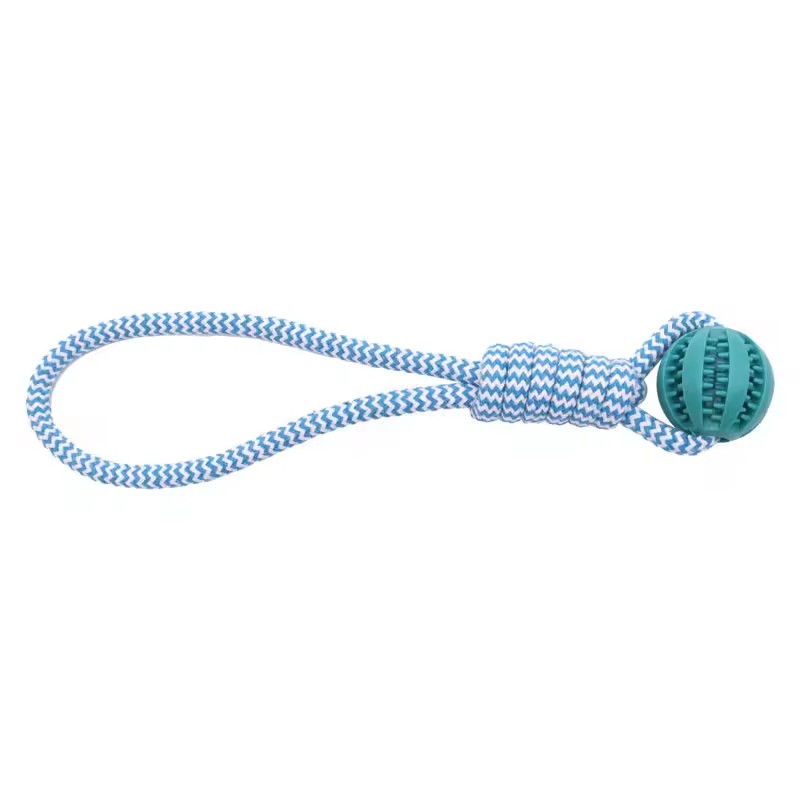 Pet Tooth Cleaning Pet Ball Toy with Rope Rubber Leaking Balls Toy for Small Large Dogs Puppy Chewing Bite Resistant Toys