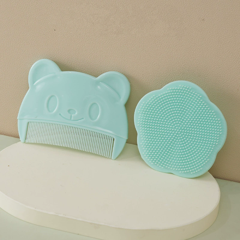 2Pcs Baby Care Accessories Fetal Head Infant Bathing Soft Fat Comb Comb Newborn Hair Cleaning Supplies Infant Comb Head Massager