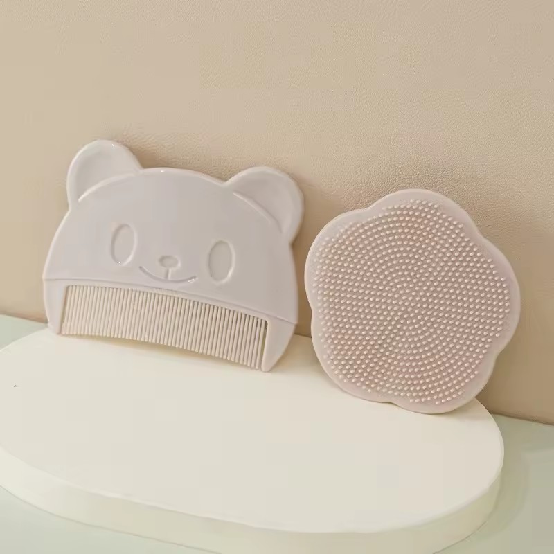 2Pcs Baby Care Accessories Fetal Head Infant Bathing Soft Fat Comb Comb Newborn Hair Cleaning Supplies Infant Comb Head Massager
