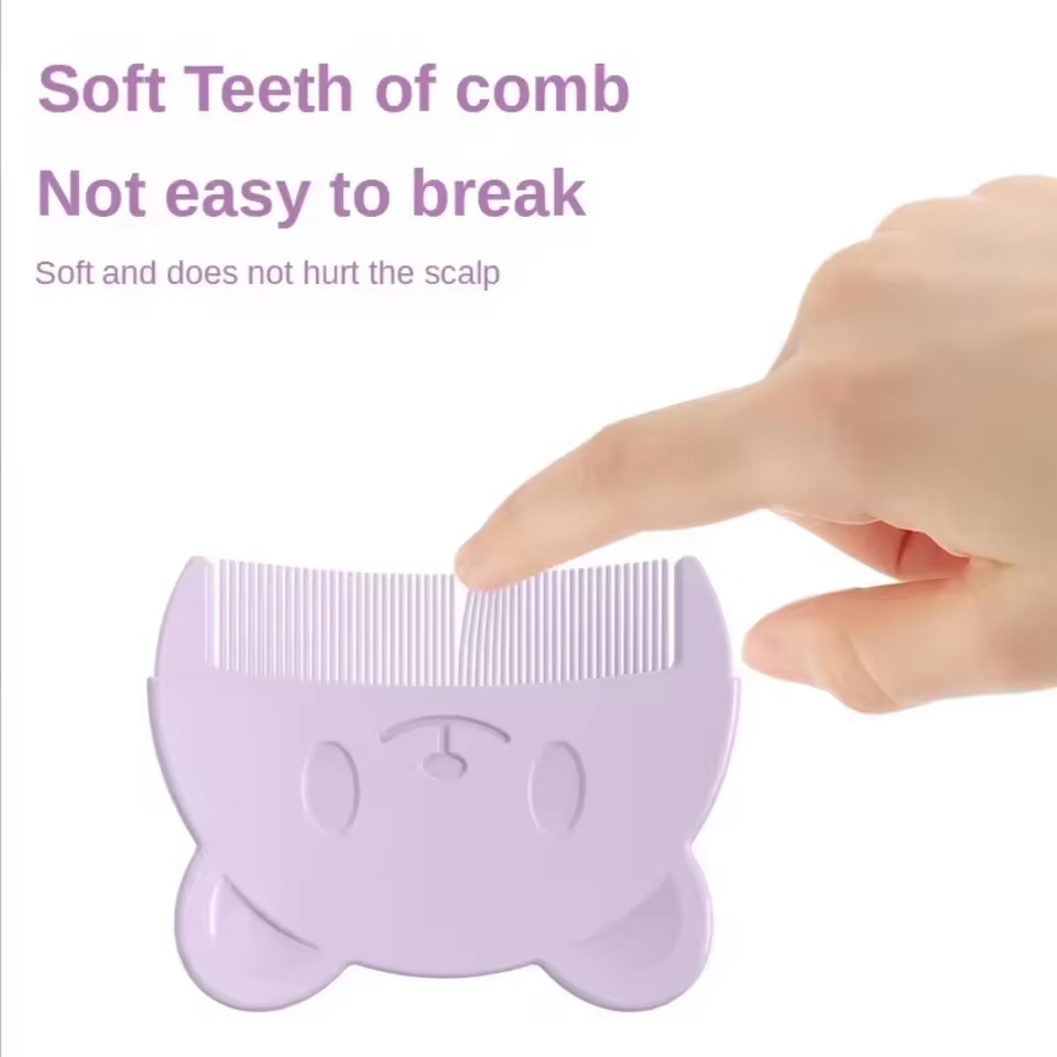2Pcs Baby Care Accessories Fetal Head Infant Bathing Soft Fat Comb Comb Newborn Hair Cleaning Supplies Infant Comb Head Massager