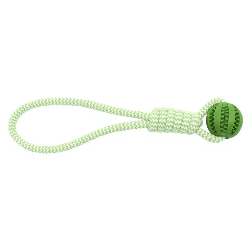 Pet Tooth Cleaning Pet Ball Toy with Rope Rubber Leaking Balls Toy for Small Large Dogs Puppy Chewing Bite Resistant Toys