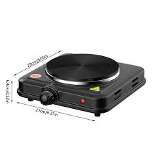 Rashnik RN-4077W Single Solid Plate Electric Cooker - 1000W High-Efficiency Tabletop Hot Plate with Adjustable Temperature Control
