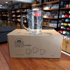 6-Piece 310ml Clear Glass Coffee Mug Set – Elegant Tea & Hot Drinks Cups