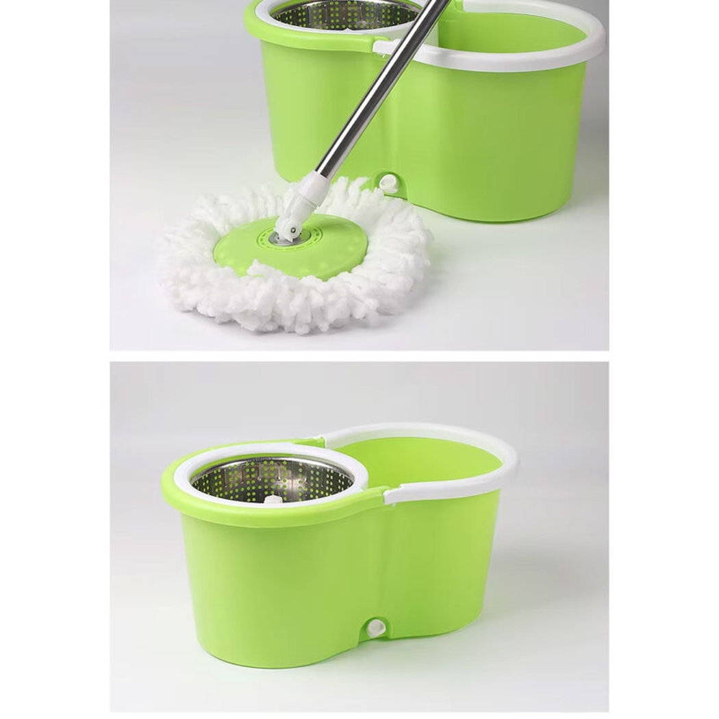 360 Degree Spin Mop & Bucket Cleaning Set – Hands-Free Foot Pedal Wringer, Microfiber Mop with Rotating Head for Home & Office