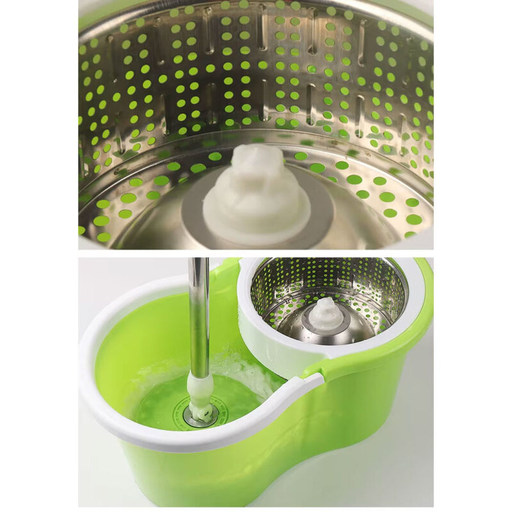 360 Degree Spin Mop & Bucket Cleaning Set – Hands-Free Foot Pedal Wringer, Microfiber Mop with Rotating Head for Home & Office