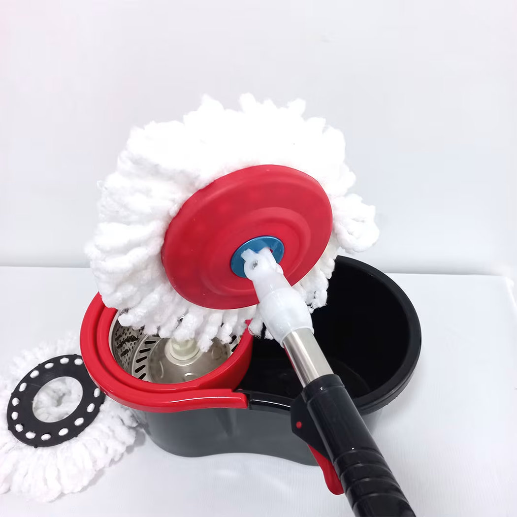 360 Degree Spin Mop & Bucket Cleaning Set – Hands-Free Foot Pedal Wringer, Microfiber Mop with Rotating Head for Home & Office