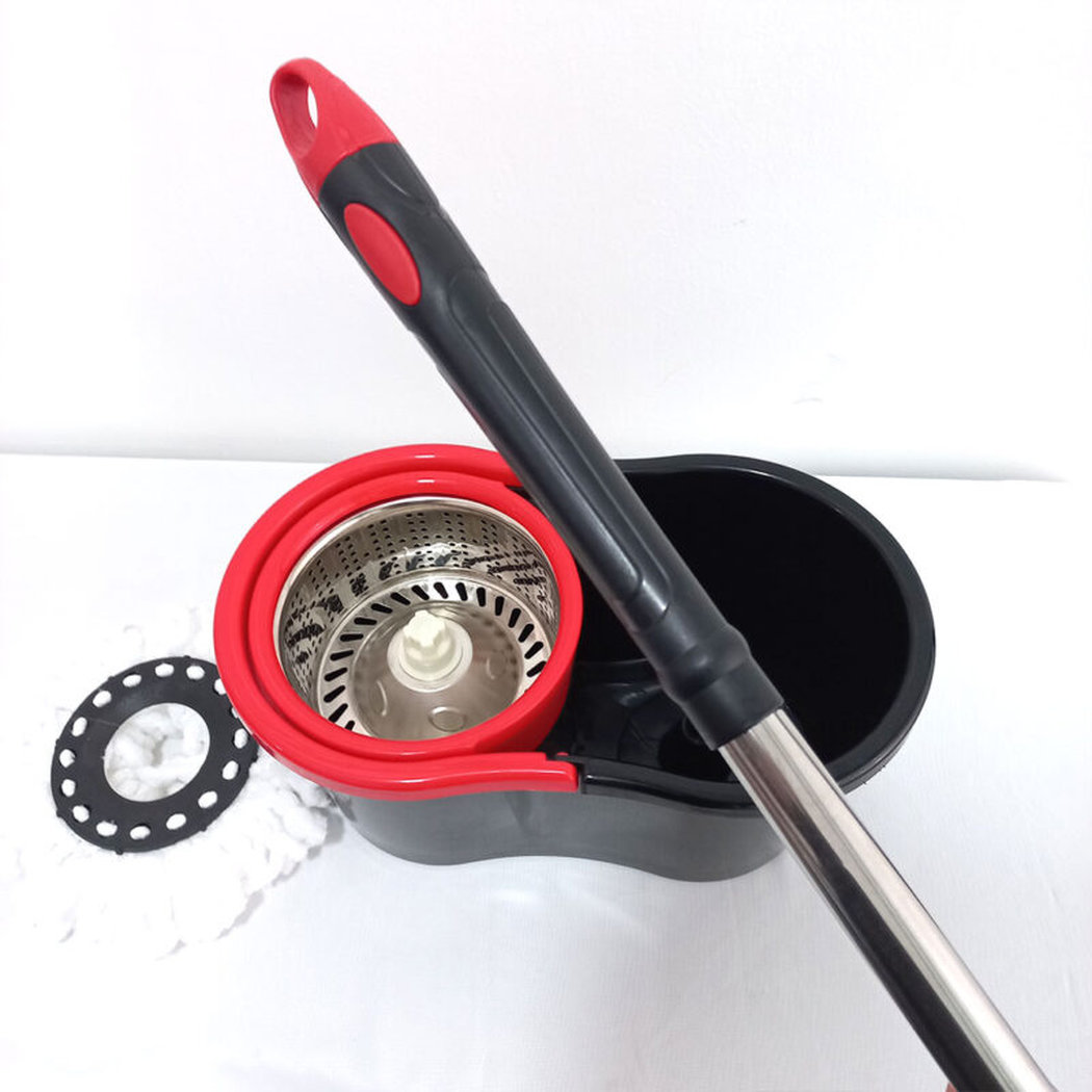 360 Degree Spin Mop & Bucket Cleaning Set – Hands-Free Foot Pedal Wringer, Microfiber Mop with Rotating Head for Home & Office