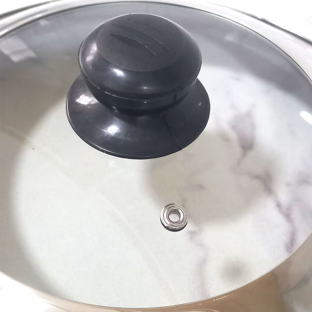 Stainless Steel Pot Lid with Glass Window – See-Through Vented Cooking Lid (30cm, 36cm, 40cm)