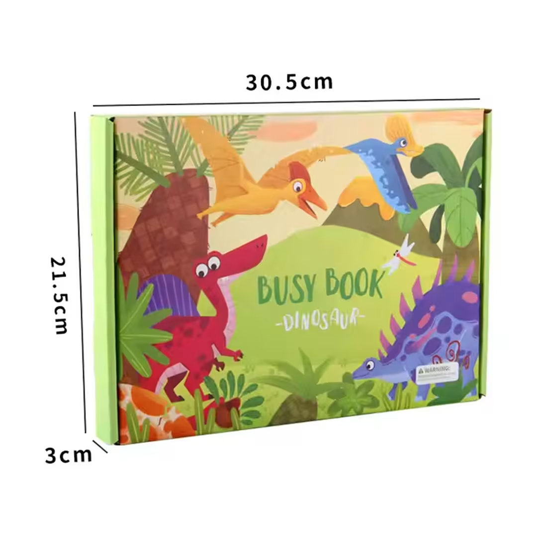 Montessori Busy Book for Toddlers – Life Skills, Traffic, Dinosaur & Farm Sensory Learning Book
