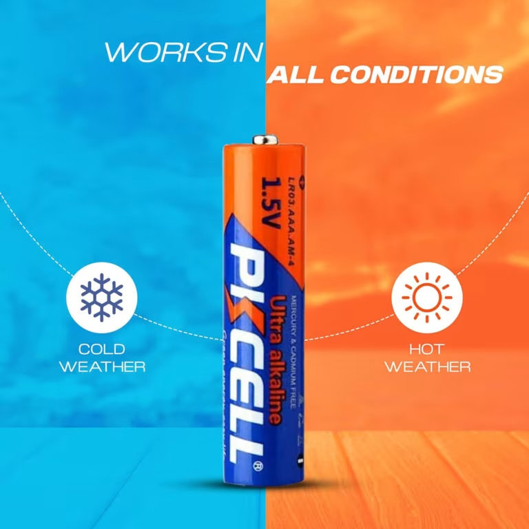 4pcs PKCELL AAA Batteries LR03 1.5V Ultra Alkaline