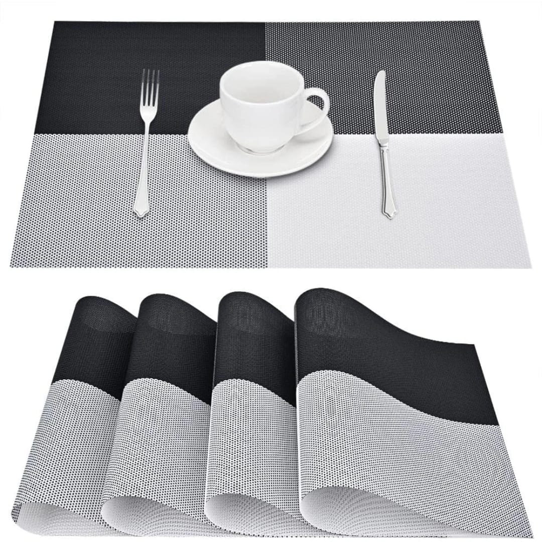 6pcs PVC Table Mats Plus One Table Runner 30x180cm Dining Placemats Waterproof Heat Resistant Easy Clean Kitchen Decor Home Dining Accessories OFFER