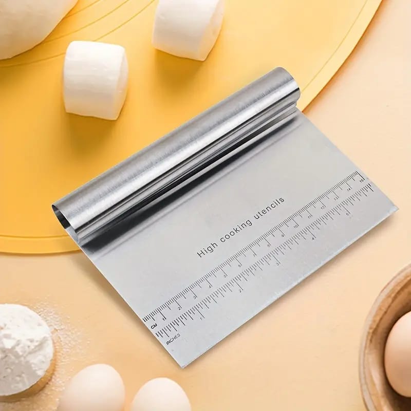 25cm Stainless Steel Dough Cutter Scraper Pastry Divider Pizza Bread Dough Scraper Kitchen Baking Tool

Make baking and food preparation easier with this 25cm stainless steel dough cutter and scraper.