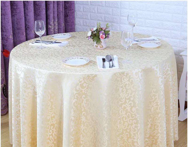 180cm Round Polyester Jacquard Table Cloth Elegant Decorative Dining Table Cover for Home Kitchen Restaurant and Special Occasions