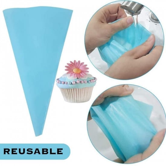 12 Inch Silicone Piping Bag Reusable Icing Frosting Pastry Decorating Bag Cake Cupcake Decorating Baking Tool
