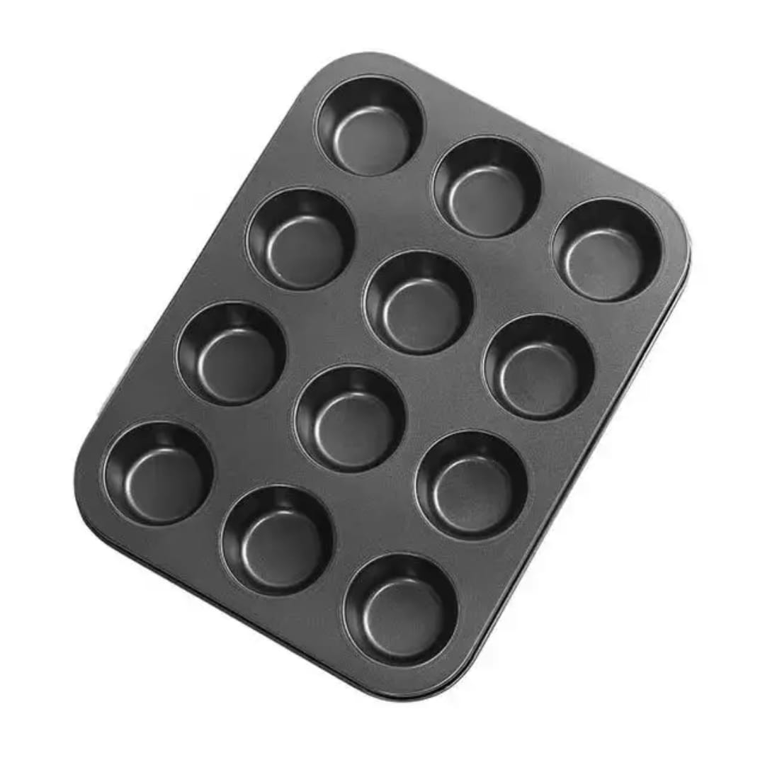 12 Hole Cupcake Tray Muffin Baking Pan Nonstick Cupcake Mold Muffin Tin Baking Tray for Cakes Pastries Home Kitchen