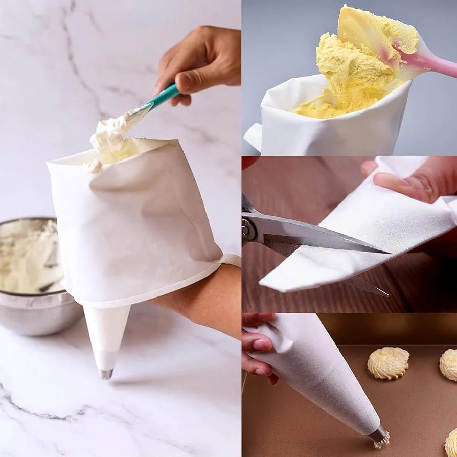 16 Inch Cloth Piping Bag Reusable Icing Frosting Pastry Decorating Bag Cake Decorating Tool Baking Accessories