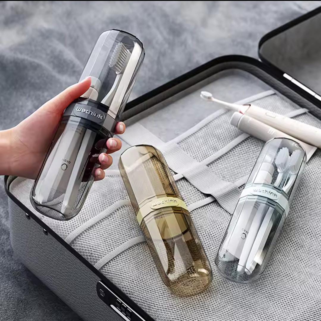 Portable Travel Toothbrush Holder ABS Toothbrush Case Protective Storage Box for Bathroom Gym Camping Travel Organizer
