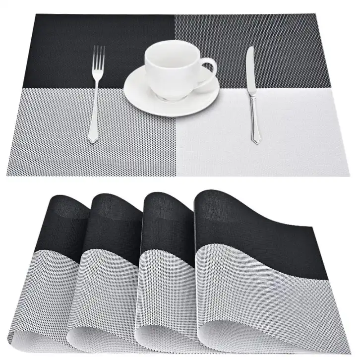 6pcs PVC Table Mats Plus One Table Runner 30x180cm Dining Placemats Waterproof Heat Resistant Easy Clean Kitchen Decor Home Dining Accessories OFFER
