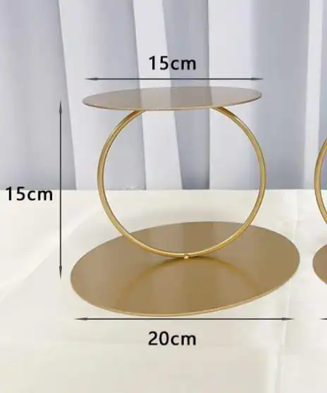 Iron Cake Separator 15+20cm Tiered Cake Spacer Layer Separator Support Tool for Multi Layer Cakes Baking Decorating Supplies